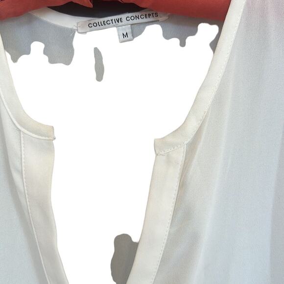 Collective Concepts 3/4 Sleeve Classic White Blouse - Picture 2 of 3